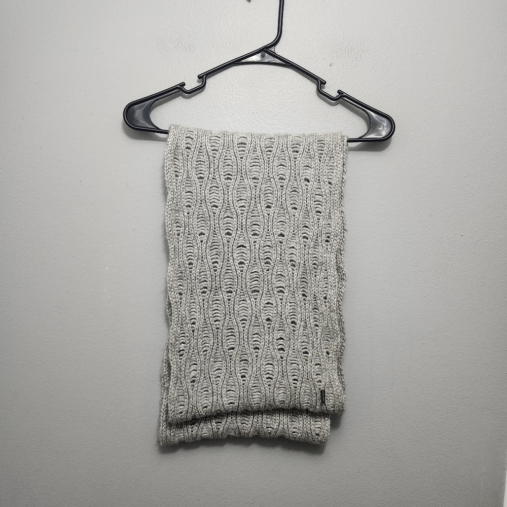 Calvin Klein women's infinity scarf gray wool blend